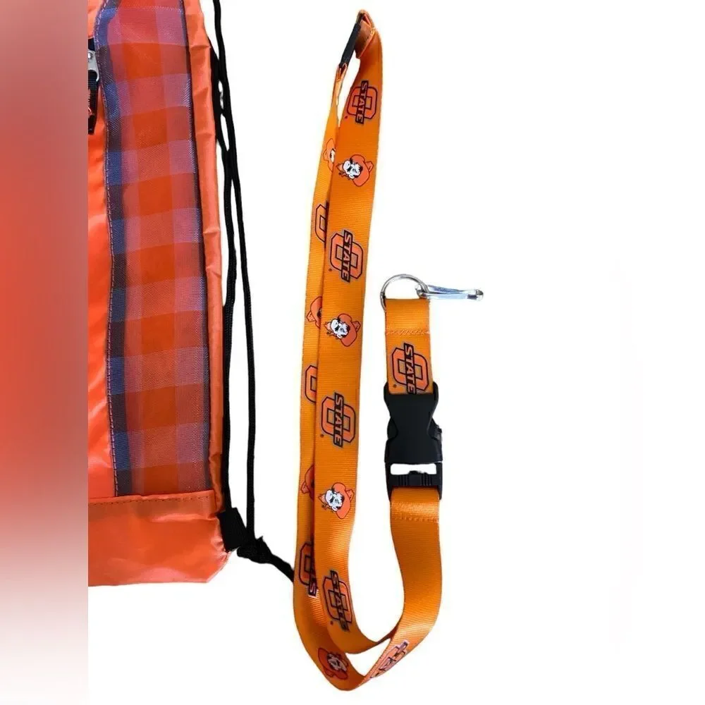 NWT OSU Oklahoma State University Freshman Nylon Back Pack & Lanyard
